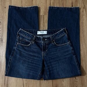 Hollister Low-Rise Baggy Jeans in Dark Blue